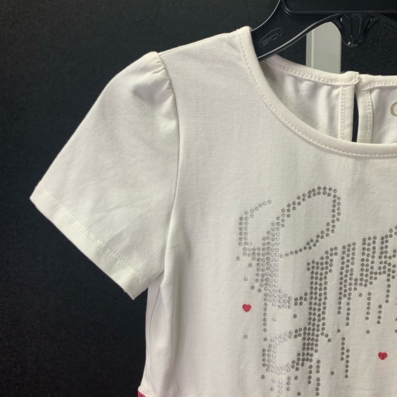 Guess Girls White & Pink Logo Dress - Picture 6 of 7